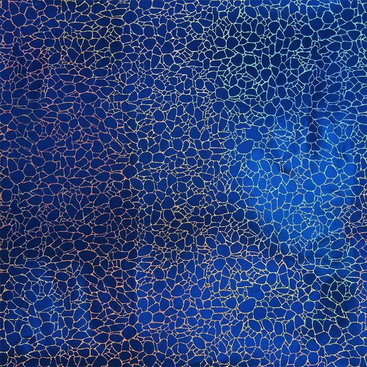 Holographic Crack Pattern Craft Vinyl Blue