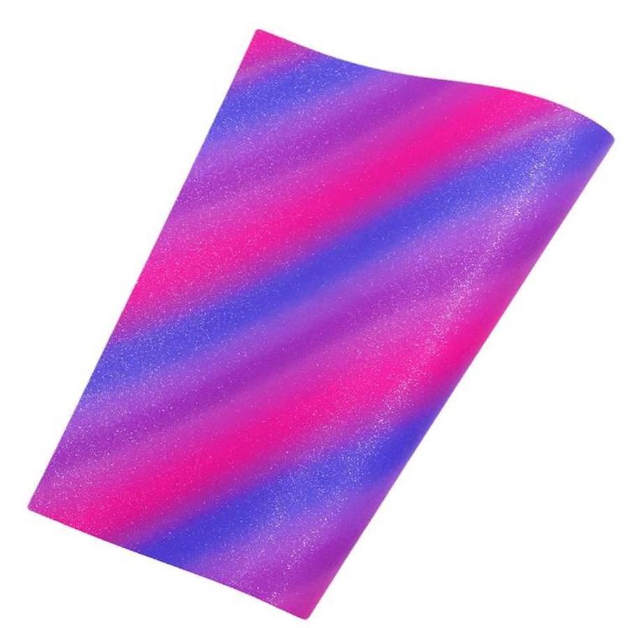Rainbow Glitter Adheisve craft vinyl - Pink/ Blue/ Purple