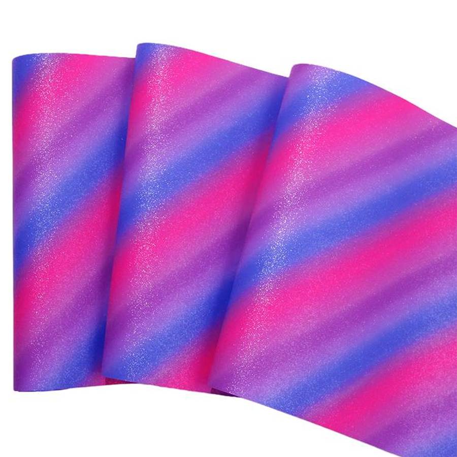 Rainbow Glitter Adheisve craft vinyl - Pink/ Blue/ Purple