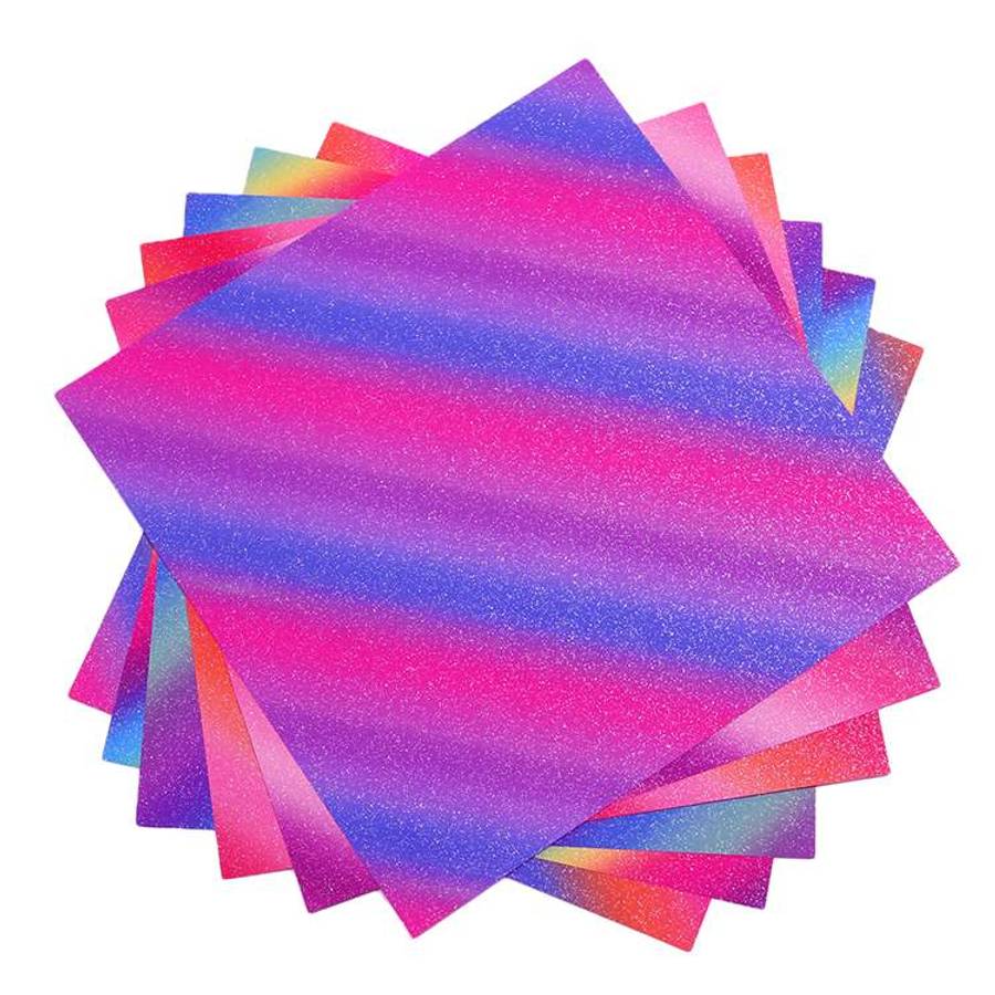 Rainbow Glitter Adheisve craft vinyl - Pink/ Blue/ Purple