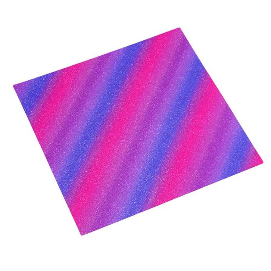 Rainbow Glitter Adheisve craft vinyl - Pink/ Blue/ Purple