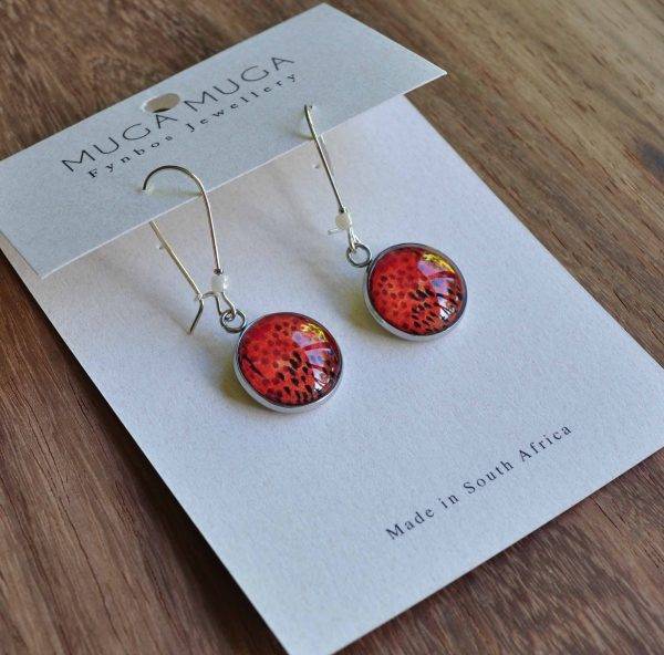 Fiery earth glass dangles