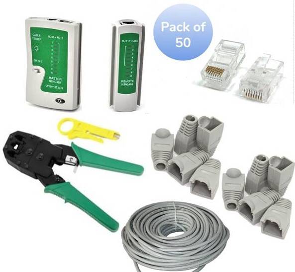 Network starter kit with Cat6 cable