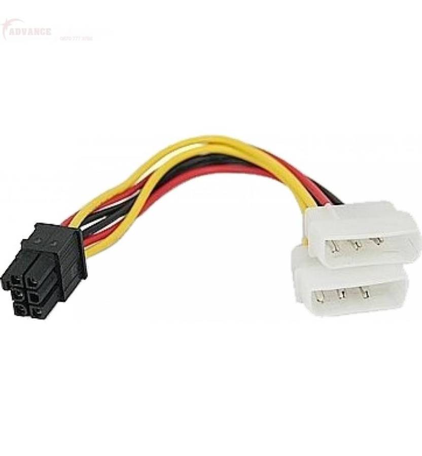 MOLEX (M) X2 TO PCI-E 6P (M) 20CM
