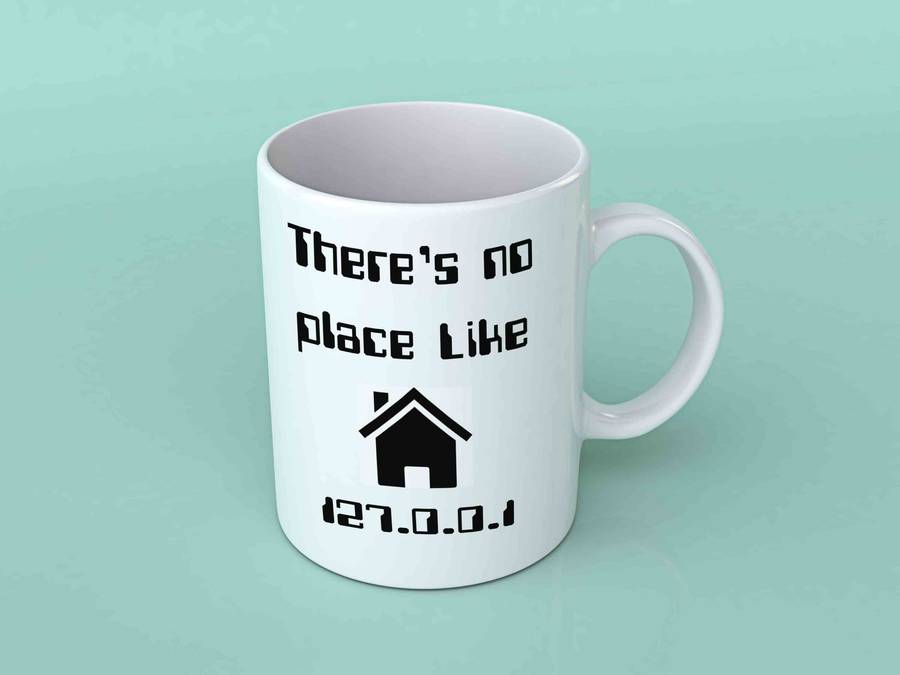There's no place like home 127.0.0.1 coffee mug - jumbo mug