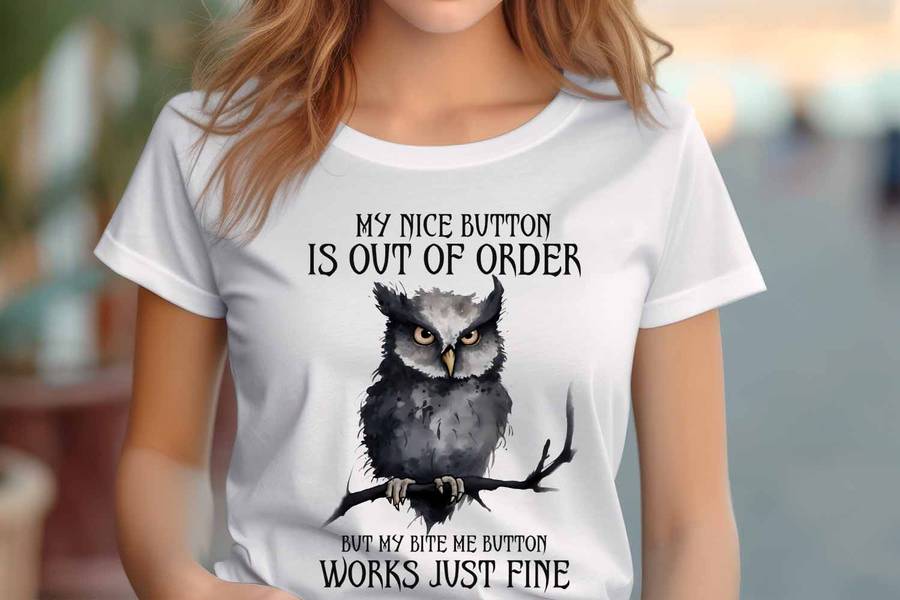 My nice button Ladies T-shirt