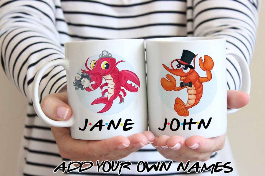 Friends lobster mug set