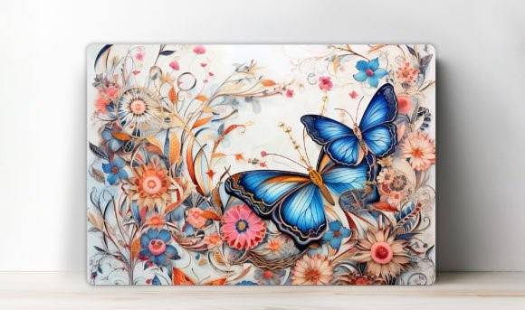 Cutting board with Butterflies