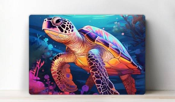 Cutting board with turtle 2