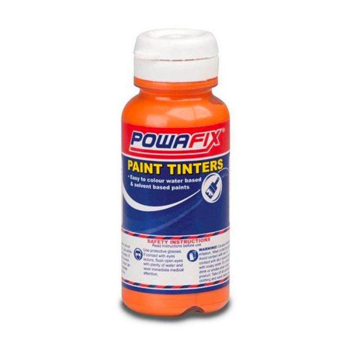 BULK PACK 6 X POWAFIX PAINT TINTERS BRIGHT ORANGE 50ML