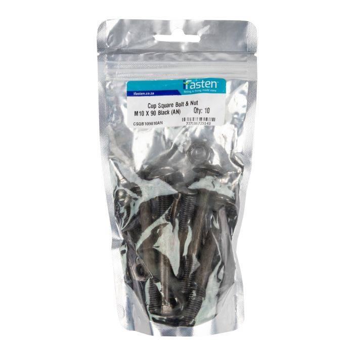 IFASTEN CUP BOLT AND NUT SQUARE M10X90MM 10 PP