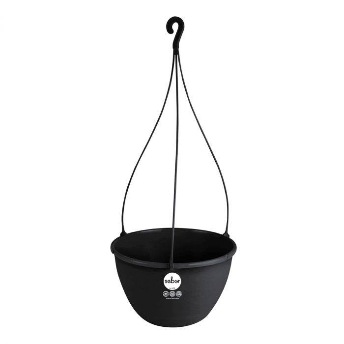 BULK PACK 6 X SEBOR TERRA BOWL & HOOK ST 20CM BLACK