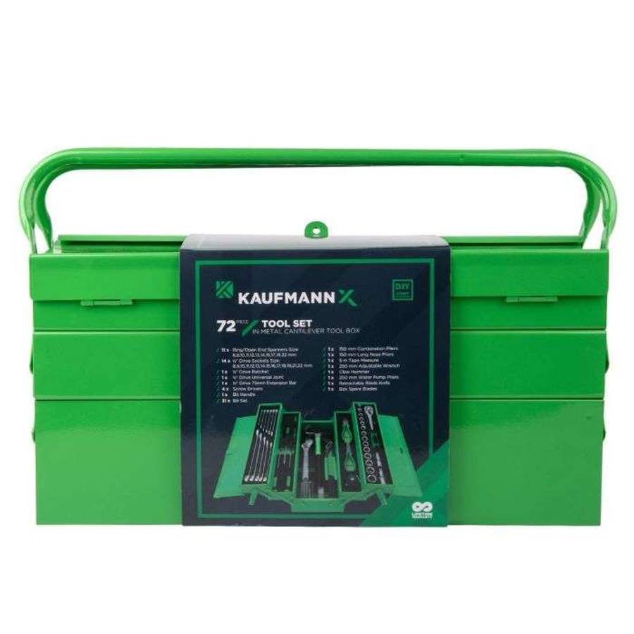 KAUFMANN X TOOL SET CANTILEVER 72 PCS 5-TRAY