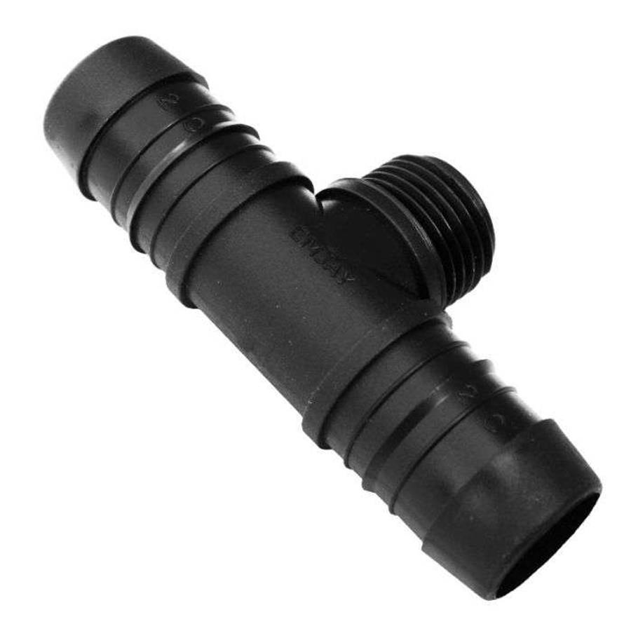 EMJAY TEE MALE 32MMX3/4 INCH BLACK