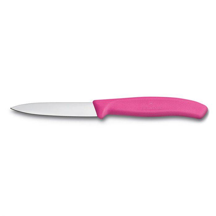 VICTORINOX PARING KNIFE PLAIN 8CM PINK