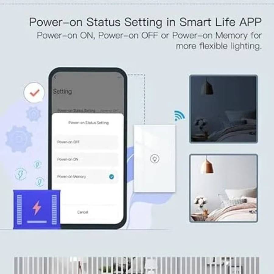 Smart Home Lighting Switch - Tuya App Controlled - 1 button