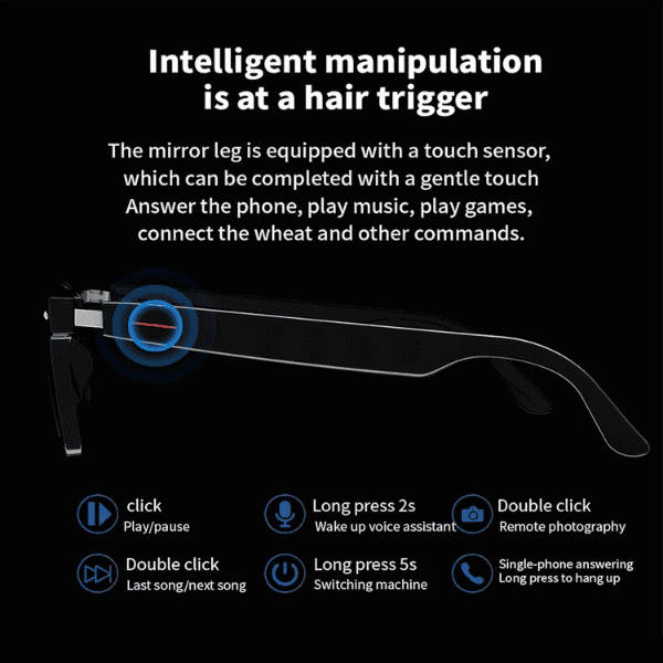 AI Integrated Smart Glasses with Bluetooth - Unisex