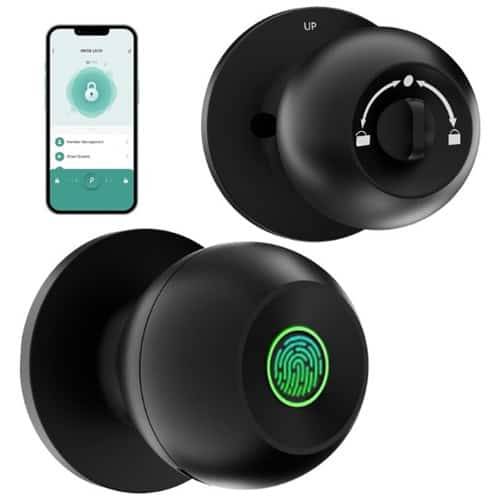 Fingerprint Smart Door Knob - Tuya Black