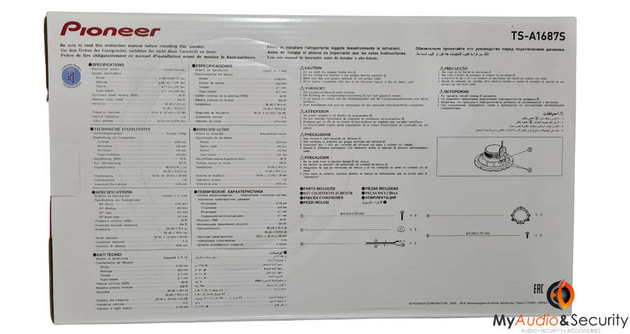 Pioneer TS-A1687S 6.5" 350W 4-Way Speaker