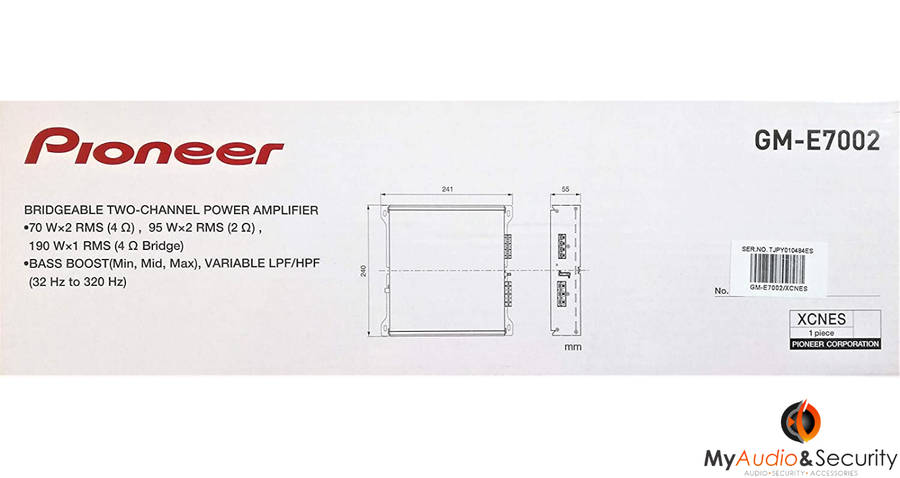 Pioneer GM-E7002  2 Channel 2x70W Amplifier