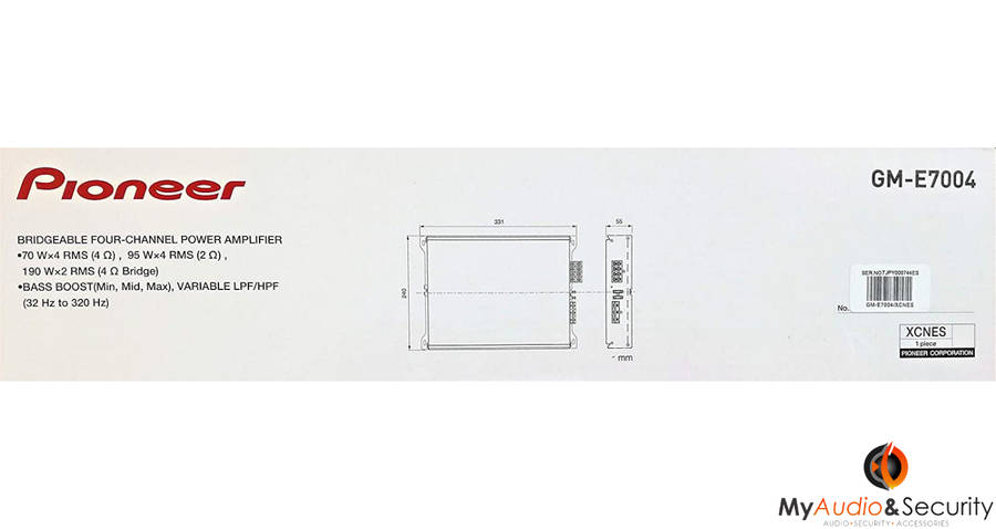 Pioneer GM-E7004  4 Channel 4x70W Amplifier