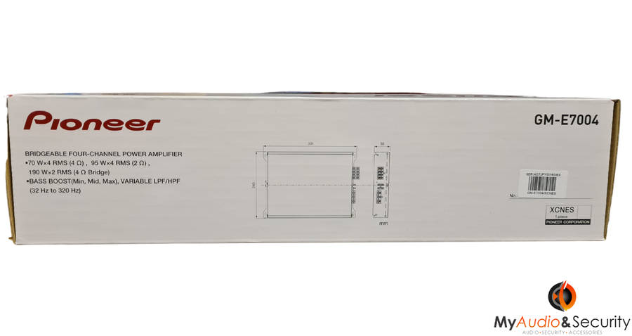 3-1120 PIONEER GM-E7004 4 CHANNEL 4X70W AMP