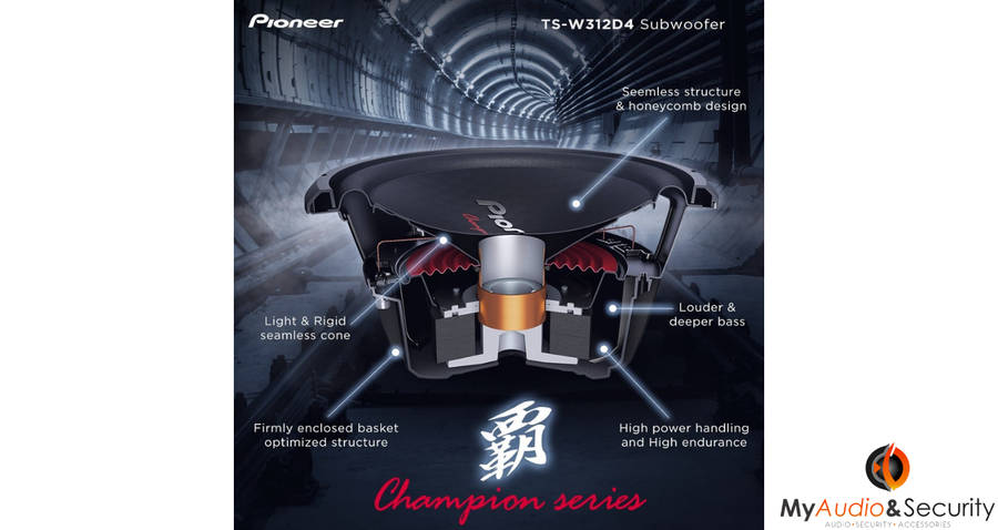 Pioneer TS-W312D4 12" 1600W Subwoofer
