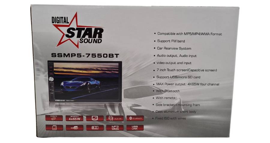 Starsound SSMP5-7550BT 7" MP5 D/Din Radio