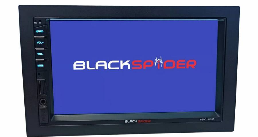 Blackspider BSDD1310SB 2Din Short Base Bluetooth USB Ext Mic Media Player