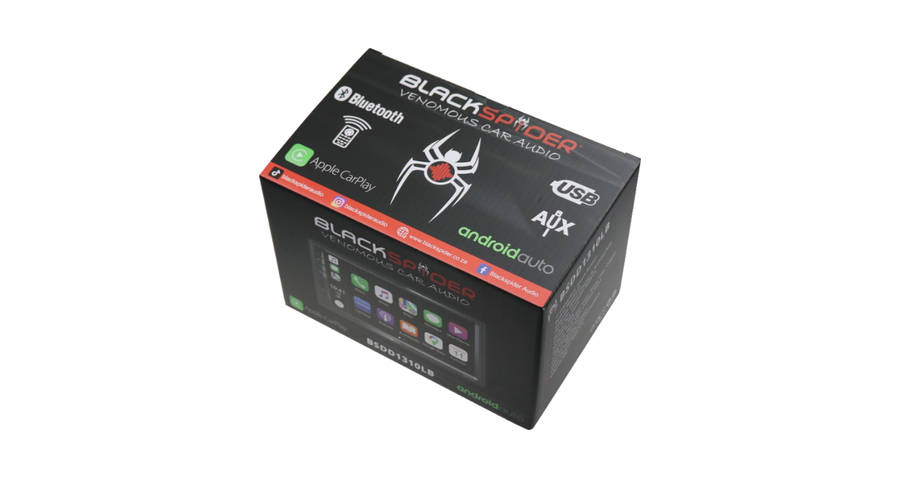 Blackspider Bsdd1310lb 2Din Bluetooth Wired Apple Carplay Android Auto Radio