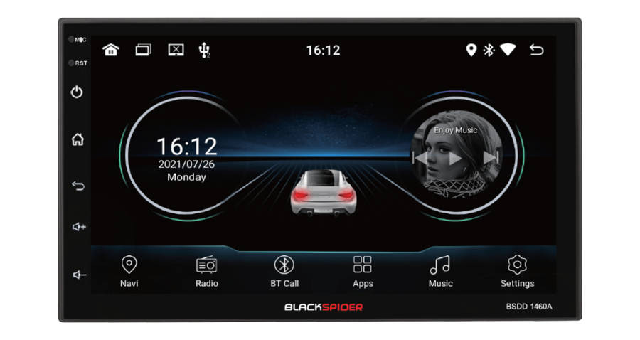 Blackspider BSDD1460A 2Din Wireless Apple CarPlay Android Auto Radio