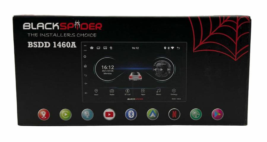 Blackspider BSDD1460A 2Din Wireless Apple CarPlay Android Auto Radio