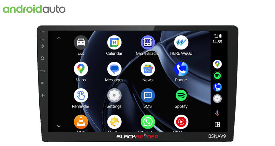 BlackSpider BSNAV9 Apple Carplay Android Auto Radio