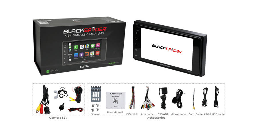 Blackspider Bsty7a Toyota 7inch Apple Carplay Android Auto Radio