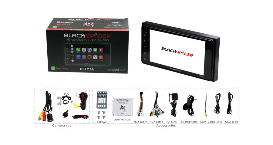 Blackspider BSTY7A Toyota 7` Apple CarPlay Android Auto Radio