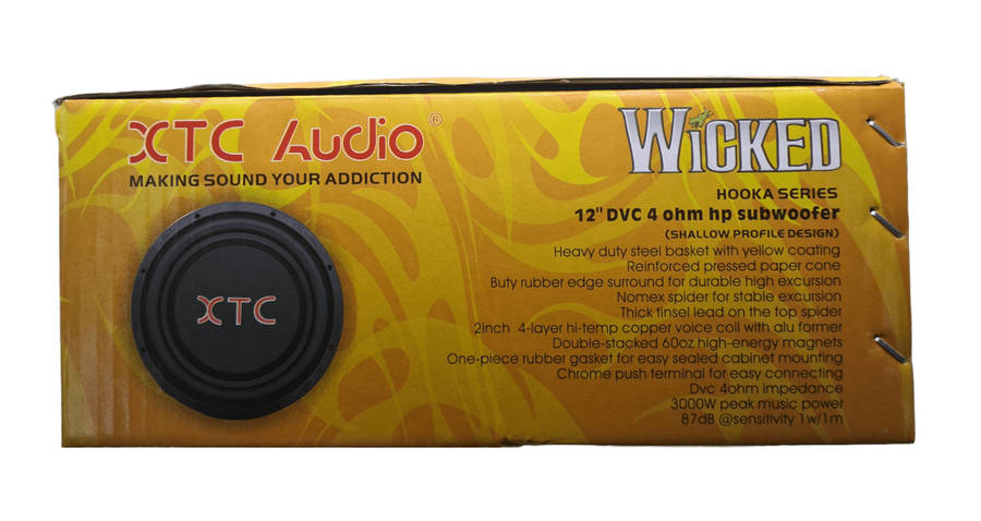 XTC Wicked12DVC4 12 3000W 4 Ohm Shallow Subwoofer