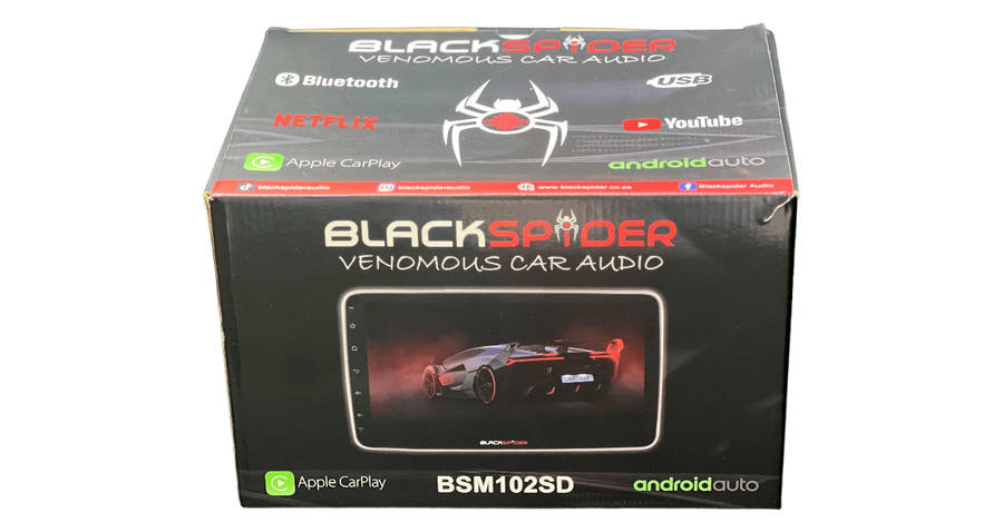 Blackspider BSM102SD 10.1" Wireless Apple CarPlay and Android Auto 1Din Rotate Radio