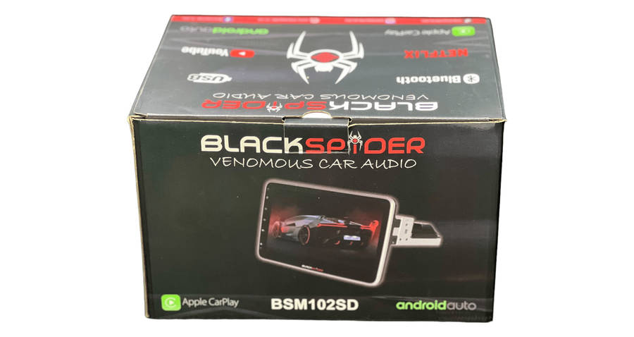 Blackspider BSM102SD 10.1" Wireless Apple CarPlay and Android Auto 1Din Rotate Radio