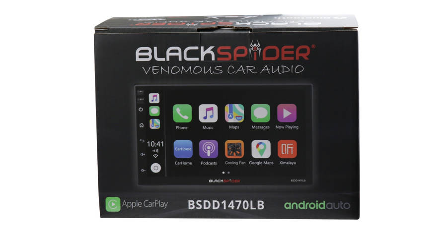 BlackSpider BSDD1470LB 2Din Wireless Apple CarPlay Android Auto Radio Long Base