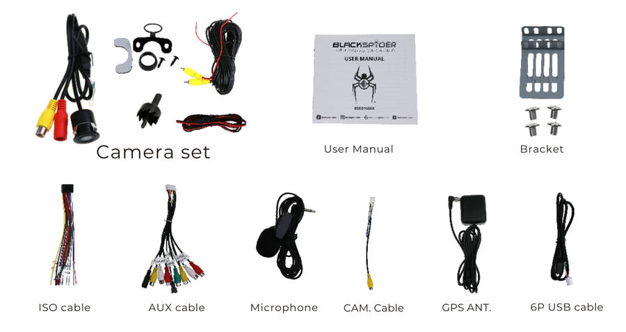 Blackspider Bsdd1686a 6.86" Single Din Wireless Apple Carplay Android Auto Radio
