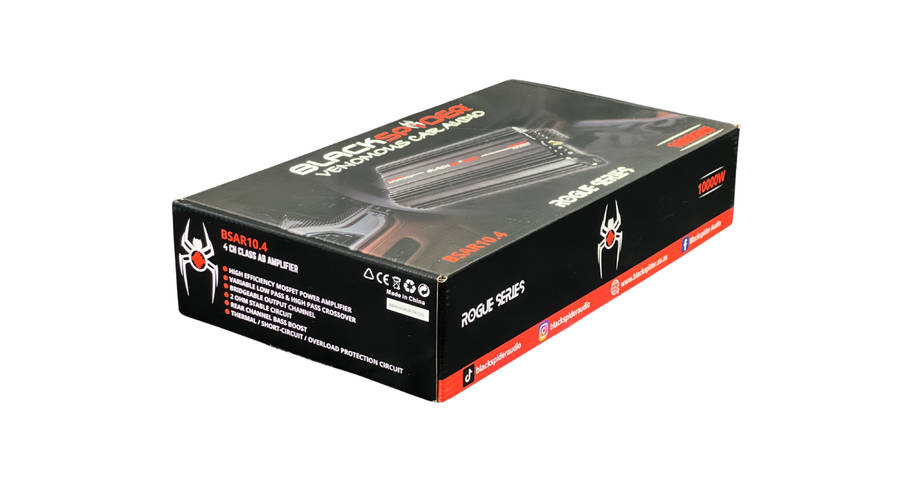 BlackSpider BSAR10.4 Rogue Series 10000W 4 Channel Amplifier