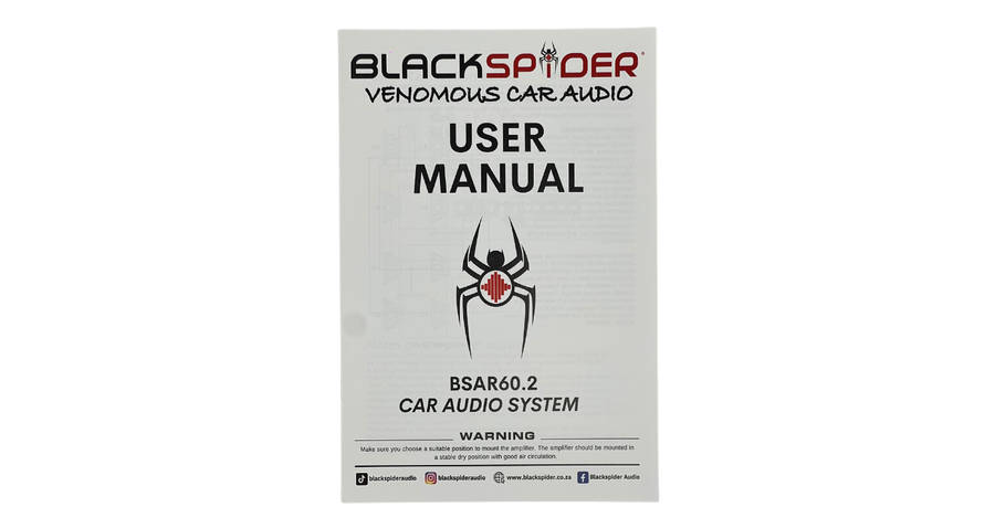 BlackSpider BSAR60.2 Rogue Series 6000W 2 Channel Amplifier