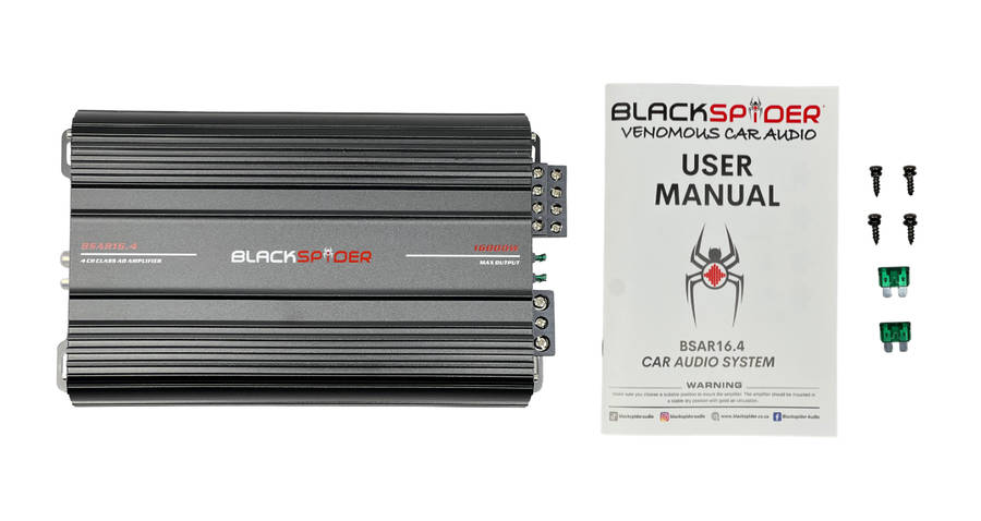 BlackSpider BSAR16.4 Rogue Series 16000W 4 Channel Amplifier