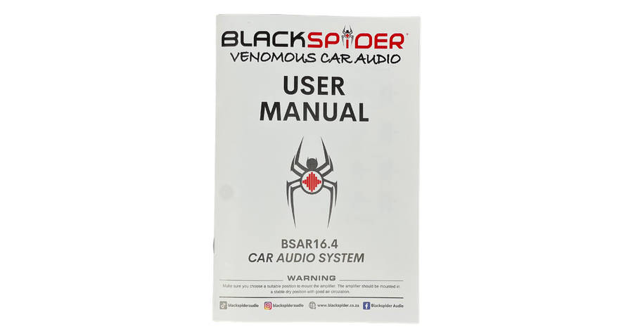 BlackSpider BSAR16.4 Rogue Series 16000W 4 Channel Amplifier