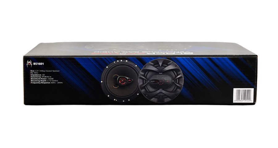 BlackSpider BS1601 6.5" 1000W 3-Way Coaxial Speaker