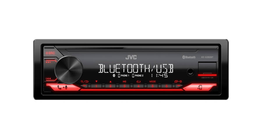 Jvc Kd-X282bt Single Din Radio With Bluetooth