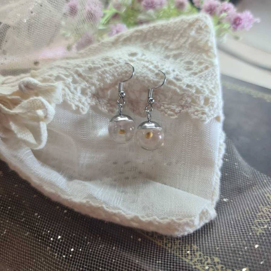 MUSTARD SEED EARRINGS, SPHERE
