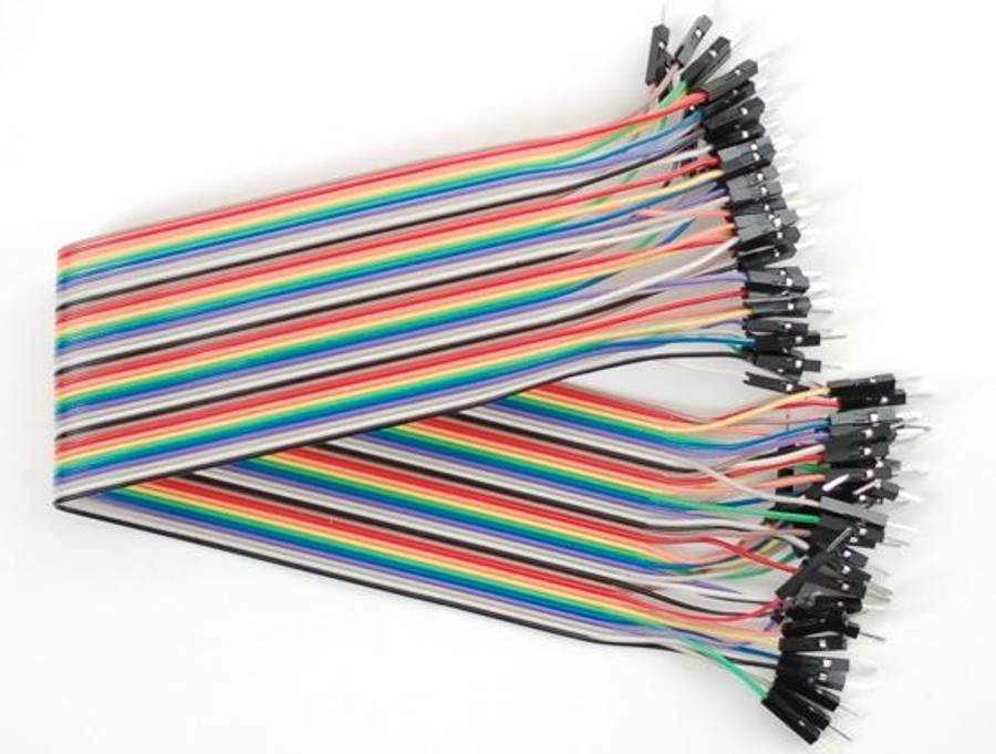 40-Pack Premium Male/Male Jumper Wires - 7" (180mm)