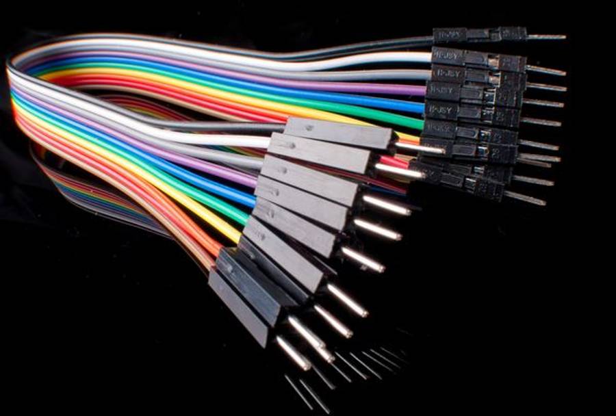 40-Pack Premium Male/Male Jumper Wires - 7" (180mm)