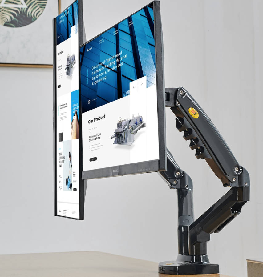 North Bayou Desktop Mount for 2 Screens(F160) - 17" - 27"